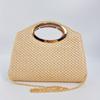Bolso Pequeño de Rayas Arcoíris para Mujer 2025 Nueva Moda de Paja para Viajes Diarios Bolso Bandolera Popular entre Celebridades de Internet Bolso de Mano Tipo Princesa Diana