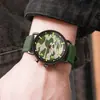 Reloj de Cuarzo para Hombre Synoke Personalizado Camuflaje con Correa de Silicona, Reloj de Pulsera Estudiante Moderno y Versátil