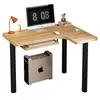 Escritorio de esquina, mesa para computadora de escritorio, escritorio de oficina de esquina para dormitorio, escritorio de estudio para escribir, mesa pequeña moderna y simple