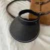 Nuevo Sombrero de Sol de Copa Abierta para Mujer, Sombrero Grande de Verano que Cubre la Cara, Sombrero de Sol Negro de Goma, Sombrero de Sol de Paja Anti-UV
