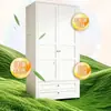 Armario de acero para uso doméstico en el dormitorio, modelo nuevo para viviendas de alquiler, mueble de almacenamiento sencillo, armario infantil de hierro metálico