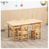 Mesa y silla de madera maciza para jardín de infancia, mesa de juegos de aprendizaje para clase de capacitación de educación temprana, traje de escritorio y silla para niños, mesa de juguetes para dibujar