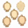 Acessórios de Joia de Liga DIY Pedra do Tempo Base Oval Pulseira Chaveiro Pingente Decorativo C114