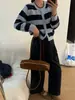 [Preço Especial Sem Devoluções Sem Trocas] T-PLATFORM 2026 Inverno Lã Estilo Coreano Casual Calça de Perna Larga Feminino 12128-3
