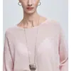 Blusa de Punto Ligera de Algodón, Bambú y Lino para Mujer, Verano 2025, Corte Holgado, Sensación Relajada