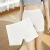 Pantalones de Seguridad Transpirables Sin Costuras para Mujer, Cintura Media, Entrepierna de Algodón Puro, Estilo Coreano para Estudiantes, Color Sólido, Anti-Exposición, Leggings para Mujer