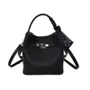 Bolso Kelly Sencillo con Patrón de Lichi para Mujer 2026 Nuevo Bolso Cubo Versátil de Cuero Suave con un Toque de Lujo, Bolso de Mano y Bolso Cruzado