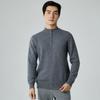 Suéter de cachemira de montaña para hombre, suéter de cuello medio alto con cremallera gruesa, informal, de negocios, de punto, para uso exterior, otoño e invierno