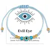 Pulsera de Hilo Trenzado Doble con Cuentas en Forma de Diamante Ojo de Diablo y Separadores Dorados, Pulsera Rosa Ojo de Diablo