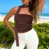 2025 Nuevo Moda Sexy Transfronterizo Estilo Europeo y Americano Delgado Hombros Descubiertos Elegante Estampado de Lunares Patchwork Tubo