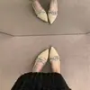 Zapatos Planos Estilo Mary Jane Francés Puntiagudos para Mujer, Nuevos Zapatos de Primavera 2026, Elegantes Zapatos Negros para Combinar con Faldas, Zapatos de Noche