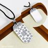 Colgante de la fortuna de la marca Ping An No Thing en plata de ley 999, colgante retro personalizado del año del dragón, collar de moda para hombres y mujeres jóvenes