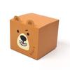 Caja de dulces de regalo cuadrada de color de procesamiento linda linda con forma de oso conejo en stock caja de embalaje de papel plegable