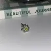 Aretes de Burbuja de Manzana Verde de Verano Acero de Titanio Abalorio Redondo Iridiscente Anillo de Herradura Pendientes de Aro con Gota de Agua Brillantes para Mujer