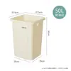 Lixeira Retangular sem Tampa para Casa Sala de Estar Grande Capacidade Cozinha Escritório Cesto de Papel de Descarte Lixeira de Quarto