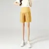 Pantalones de Cinco Puntos para Mujeres Embarazadas Verano Delgados Casuales Moda Traje Ropa Exterior Leggings Cintura Alta Abdominal Tendencia Pantalones Cortos para Mujeres Embarazadas