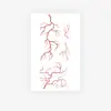 Pegatinas de Tatuaje Vasculares Rojas, Impermeables y de Larga Duración, Estilo Gótico Oscuro, Pegatinas de Tatuaje Realistas para el Cuello