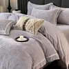 Outono/Inverno 2026 Leite Lã Tecido Fita Artesanato Conjunto de Quatro Peças Luxo Leve Patchwork Francês Roupa de Cama Live E-commerce