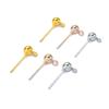 Pasador de oreja de aleación de color transfronterizo de 4/5/6 mm con bola para pendientes colgantes, accesorios de joyería DIY, pendientes de bola de cabeza grande