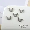 Joias para Nail Art da Nova Série Borboleta, Zircônia Brilhante de Luxo Acessível Borboleta Vazada Cor White K Acessórios de Unha Usáveis