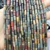 4 * 8mm contas tubulares contas soltas pedra natural contas cilíndricas joias diy contas espaçadoras tubulares redondas Acessórios para pulseira Atacado