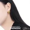 Pendientes de botón de flor de iris vintage usados para mujer, de nicho, sensación de alta gama, temperamento retro, modernos, individuales, joyería para orejas versátil
