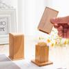 Tarro portátil de madera para palillos de dientes, pequeño y creativo, soporte de bambú para palillos, caja sencilla para palillos de dientes de restaurante doméstico