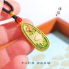 Collar de Marca Shajin Qinglian Loto Vietnamita de Larga Data Colgante Doble Shihuan Cadena de Lana Accesorios Guofeng Hanfu para Mujer