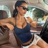 Sujetador Deportivo Transfronterizo Sin Costuras, Ropa Interior Deportiva, Camiseta sin Mangas con Cuello Halter y Almohadillas en el Pecho, Ropa de Fitness a Prueba de Impactos, Ropa de Yoga