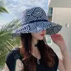 Sombrero de Pescador Flor de Ola para Mujer, Sombrero de Sol con Protección Solar para Verano, Estilo Coreano Versátil para Vacaciones en la Playa, Sombrero de Sol de Ala Ancha para Proteger el Rostro