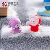 Micro-Paisaje Caricatura Creativo Feliz Iglú Adornos DIY Decoración Escena de Nieve Accesorios Escritorio Resina Pequeños Adornos