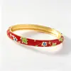 Pulsera de Flor Pequeña Esmaltada en Cloisonné Suministro Directo de Fábrica en Stock, Pulsera Esmaltada Estilo Chino Nuevo, Joyería de Nicho al por Mayor