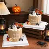 Decoración de Pastel de Halloween Adorno de Fantasma de Goma Suave Telaraña Murciélago Festival de Halloween Topper Feliz