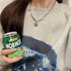 Collar de Corazón a Cuadros al por Mayor de Fábrica Nuevo Otoño e Invierno 2025 Cadena de Suéter Hip-Hop de Nicho Cadena de Sudadera para Mujeres