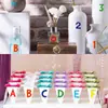 4 tipos de pegatinas de letras y números de colores, incluyendo letras mayúsculas y minúsculas, adecuadas para etiquetas autoadhesivas, logotipo personalizado