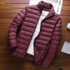 Chaqueta Ligera de Plumón y Algodón de Invierno para Hombre, Estilo Corto, Talla Grande, Cuello Alto Casual, Top Cálido, Abrigo de Algodón para Hombre de Papá