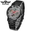Ganador ganador 256 Reloj Mecánico Casual de Moda Negro Reloj Mecánico Automático para Hombre Producto Nuevo