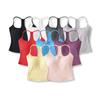 AP25034-25 Primavera Nuevo Estilo Americano Estilo Deseo Puro Sexy Corto Interior Chaleco en I con Almohadilla para el Pecho