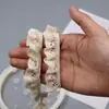 Encaje de algodón elástico color blanco roto tela de encaje hecha a mano calcetines accesorios falda dobladillo de cortina ribete decorativo
