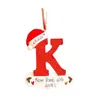 Decoración de Navidad personalizada DIY con nombre 2023 Colgante de madera Letra Adorno colgante de Navidad
