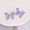 Pendientes de mariposa de plata de ley 925 con circonita multicolor y diamante, pendientes cruzados europeos y americanos para mujer, pendientes creativos E278