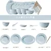 Juego de Plato y Tazón de Cerámica, Plato de Cena, Vajilla, Plato, Tazón de Arroz, Tazón para Pescado, Relieve Estilo Francés, Regalo de Inauguración, Fresa