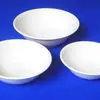 Plástico de melamina imitação de porcelana tigela reversa branca tigela de mingau de café da manhã comercial tigela rasa para sopa tigela para leite de soja