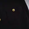 Ropa Europea y Americana Transfronteriza Za Otoño e Invierno Nueva Elegante Versátil Cuello Redondo Botón Dorado Chaqueta Corta