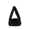 Bolsa peluda super popular de grande capacidade para mulheres, nova moda de inverno 2026, bolsa transversal fofa, design de nicho, bolsa de ombro