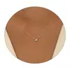 Collar de Diamantes con Colgante Elegante en Forma de Hoja Transfronterizo para Uso Diario Cadena para Clavícula Joyería Nueva para Mujer Venta al por Mayor