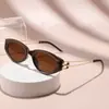 Nuevas Gafas de Sol de Ojo de Gato a la Moda, Gafas de Sol con Patas de Metal Estilo Coreano para Protección Solar, Gafas de Sol de Alta Gama de Moda Imprescindibles para Salir a la Calle
