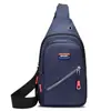 Novo estilo simples bolsa de peito de nylon à prova d'água masculina bolsa de peito retrô fashion grande capacidade bolsa crossbody multicamadas masculina