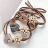 Anillo para el cabello sencillo y elegante para mujer, popular en Internet, estilo lns, pequeño y fragante, combina con todo, cuerda para el cabello de perlas, tendón de cuero, cuerda para el cabello para mujer, estilo coreano