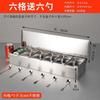 Caja de Condimentos de Acero Inoxidable 304 con Tapa abatible, Caja de Almacenamiento Comercial Engrosada, Caja para Ingredientes de Cocina con Tapa, Caja para Almacenamiento de Muestras con Compartimentos